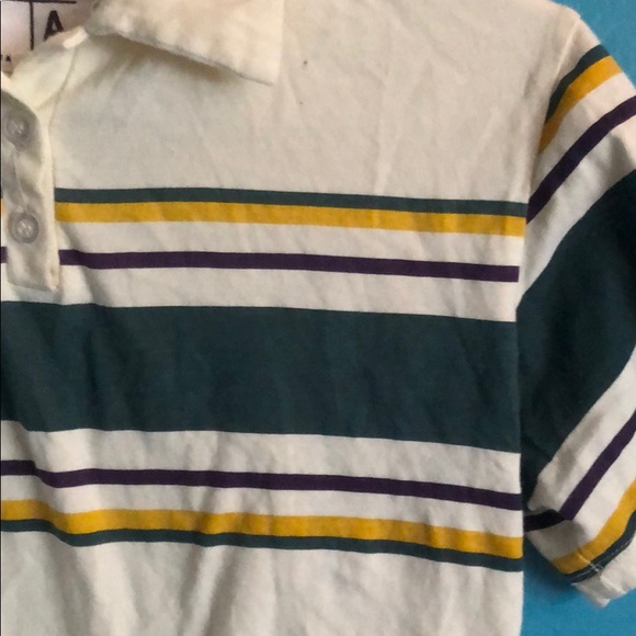 Crop Top Stripped Polo - Picture 2 of 3